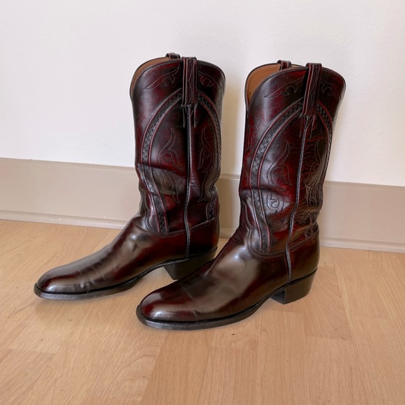 Lucchese Other - [SOLD] Lucchese Cowboy Boots (Size: 10.5D) (Color: Black Cherry/Oxblood)